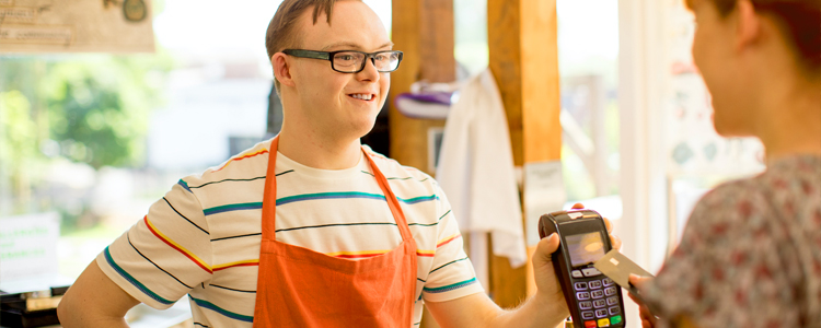 InVision Stock Photo Man Working Cashier Smiling