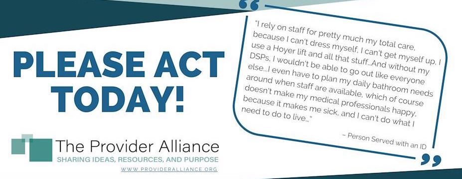 The Provider Alliance Action Center Button